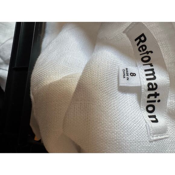 Reformation Shiela Linen Dress - White - Size 8 - NWT - Picture 7 of 8